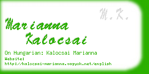 marianna kalocsai business card
